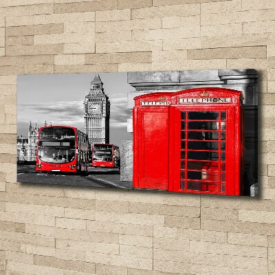 Canvas wall art Red buses