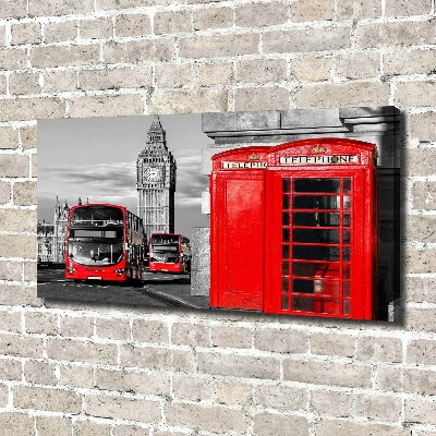 Canvas wall art Red buses