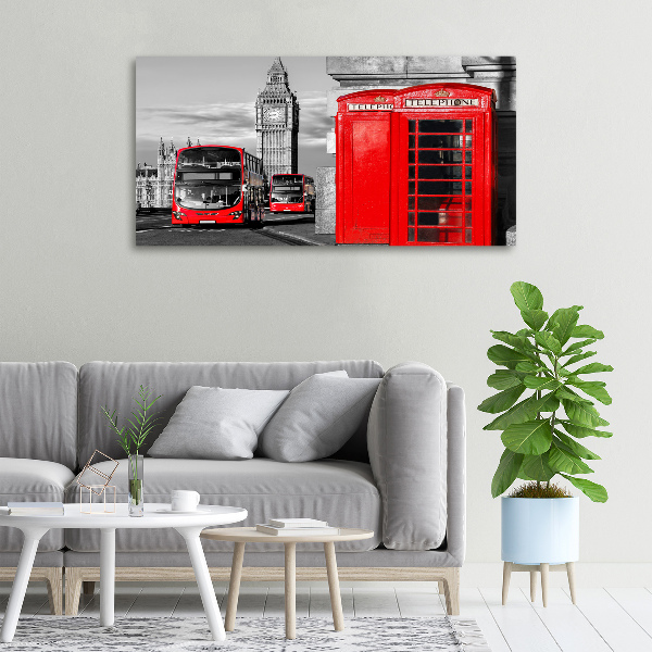 Canvas wall art Red buses