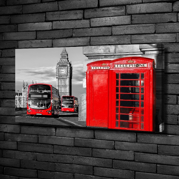 Canvas wall art Red buses