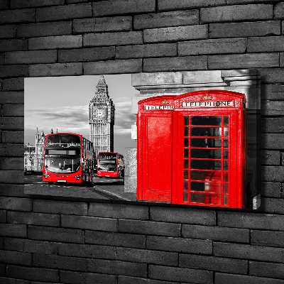 Canvas wall art Red buses