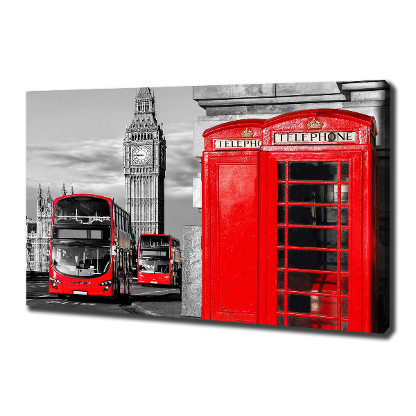 Canvas wall art Red buses