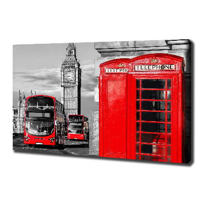 Canvas wall art Red buses