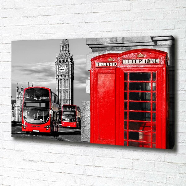 Canvas wall art Red buses