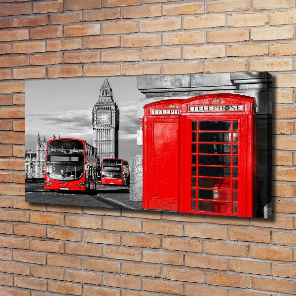 Canvas wall art Red buses