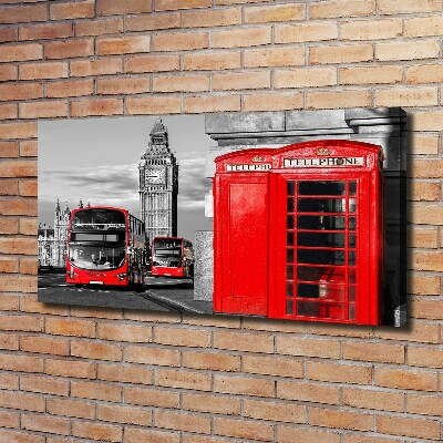 Canvas wall art Red buses