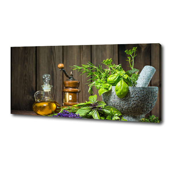 Canvas wall art Herbs in a mortar