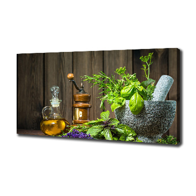 Canvas wall art Herbs in a mortar