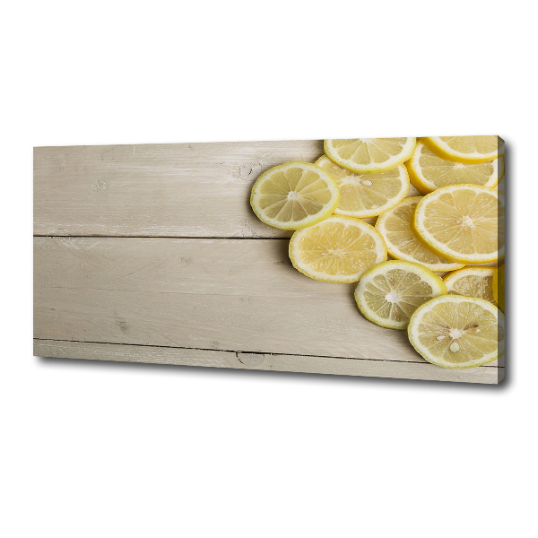 Canvas wall art Lemons wood