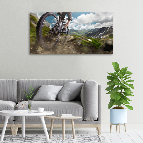 Canvas wall art Mountain biking