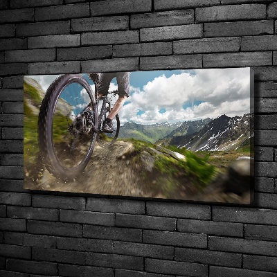 Canvas wall art Mountain biking