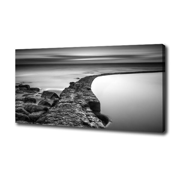 Canvas wall art Stony beach