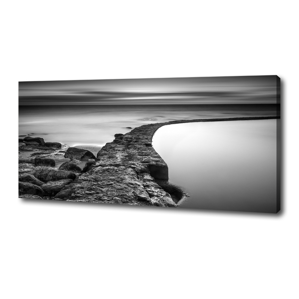 Canvas wall art Stony beach