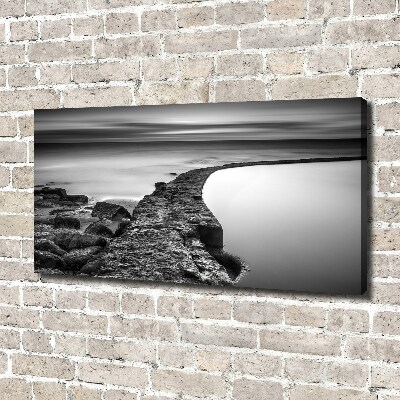 Canvas wall art Stony beach