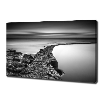 Canvas wall art Stony beach