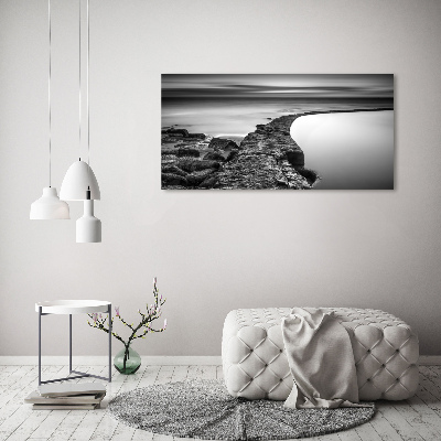 Canvas wall art Stony beach