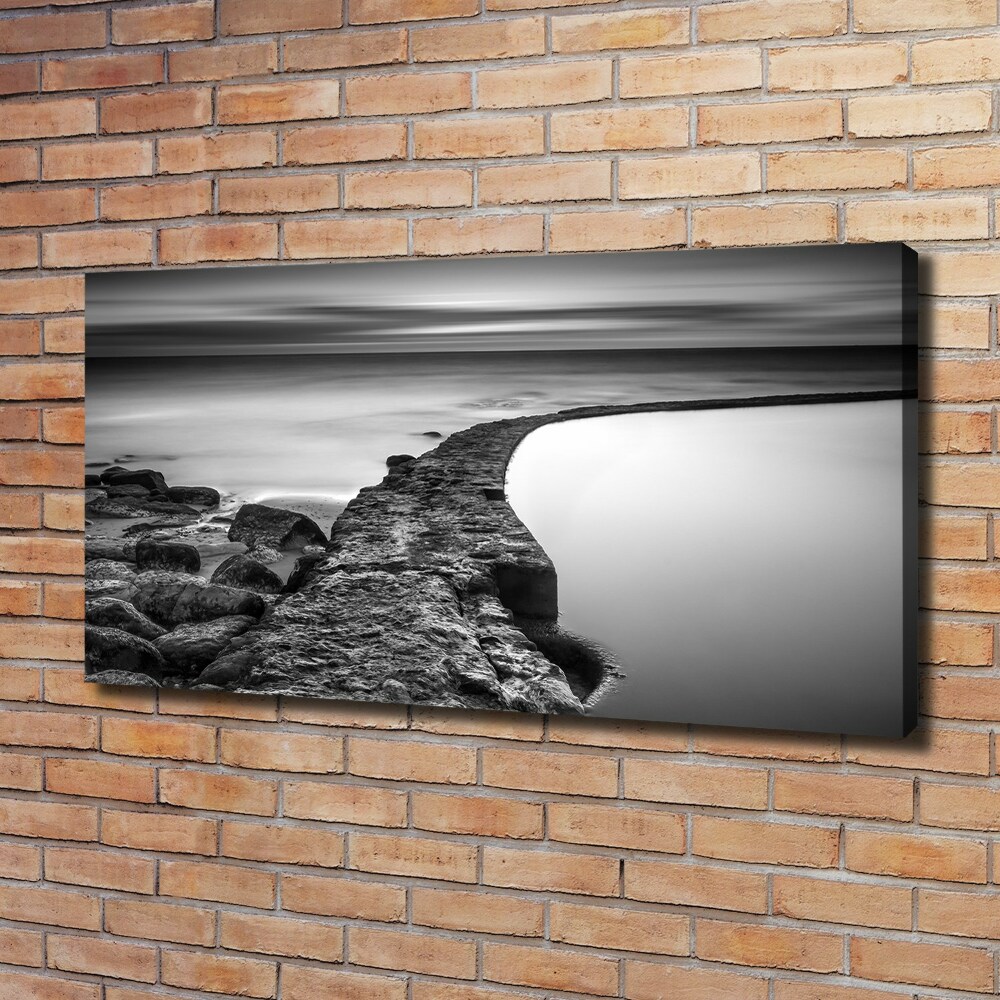 Canvas wall art Stony beach