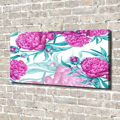 Canvas wall art Pink peonies