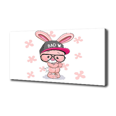 Canvas wall art Rabbit in a hat