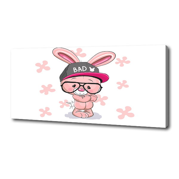 Canvas wall art Rabbit in a hat