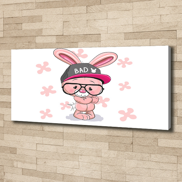 Canvas wall art Rabbit in a hat