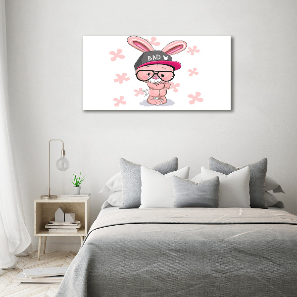 Canvas wall art Rabbit in a hat