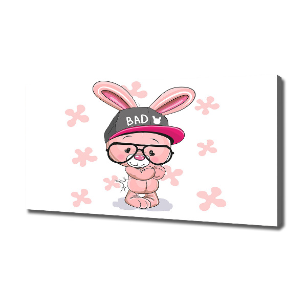 Canvas wall art Rabbit in a hat