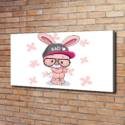 Canvas wall art Rabbit in a hat