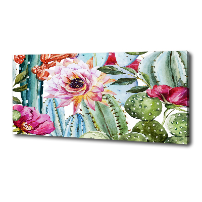 Canvas wall art Cacti and flowers