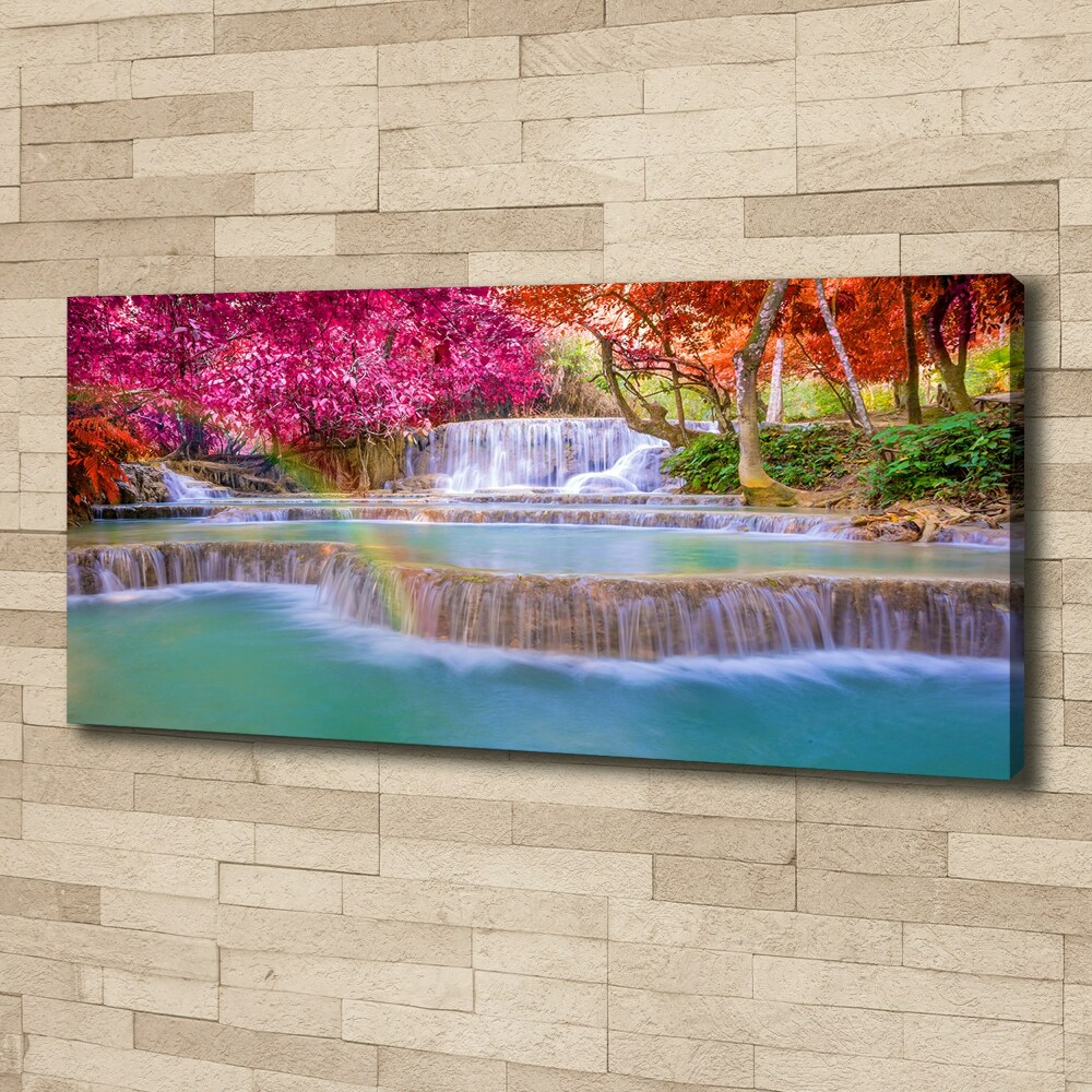 Canvas wall art Waterfall in the forest