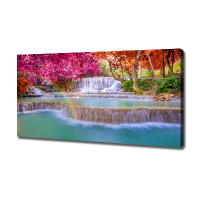 Canvas wall art Waterfall in the forest