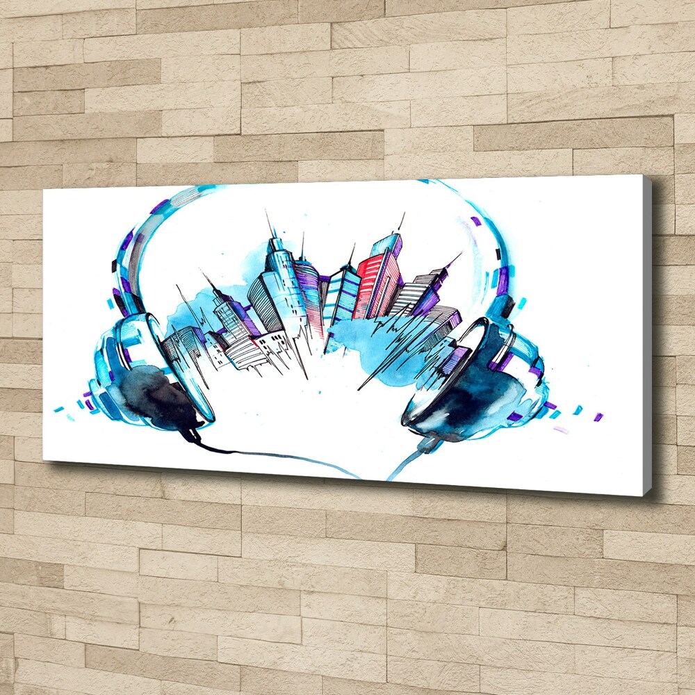 Canvas wall art The sounds of the city