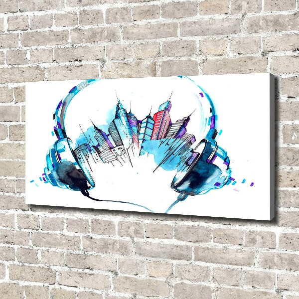 Canvas wall art The sounds of the city