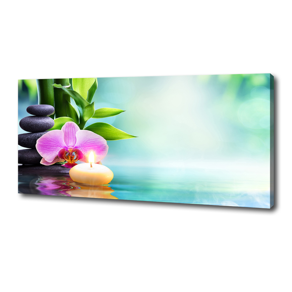 Canvas wall art Orchid bamboo