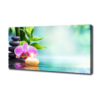 Canvas wall art Orchid bamboo