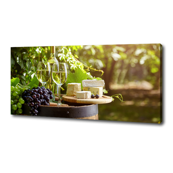 Canvas wall art Wine and snacks