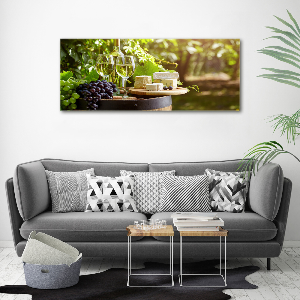 Canvas wall art Wine and snacks