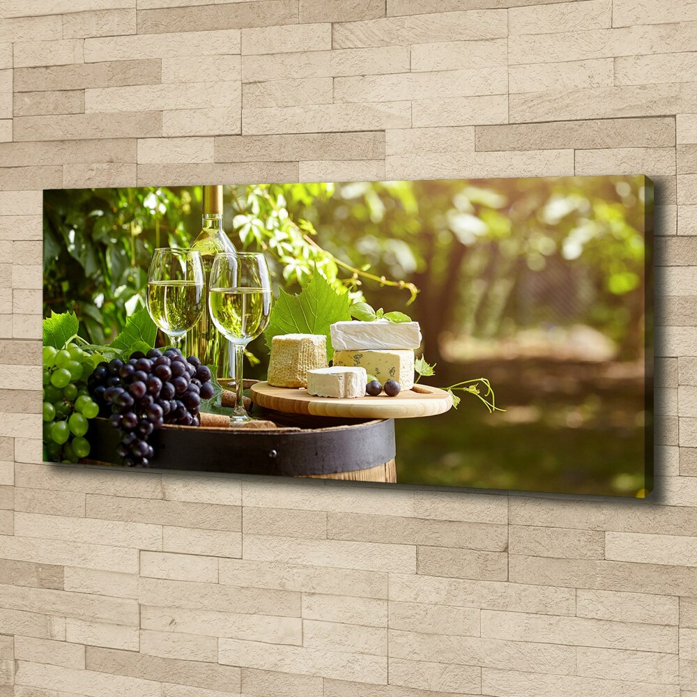 Canvas wall art Wine and snacks