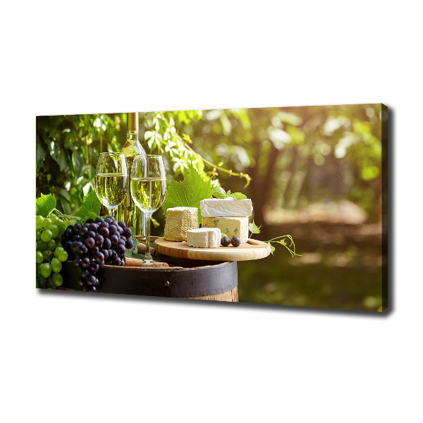 Canvas wall art Wine and snacks