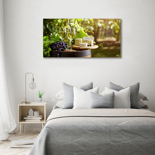 Canvas wall art Wine and snacks