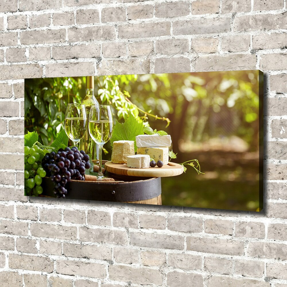 Canvas wall art Wine and snacks