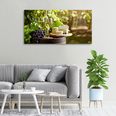 Canvas wall art Wine and snacks