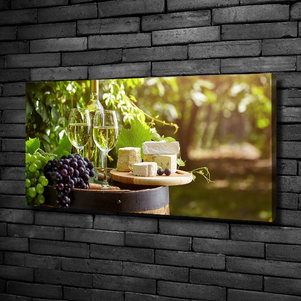 Canvas wall art Wine and snacks