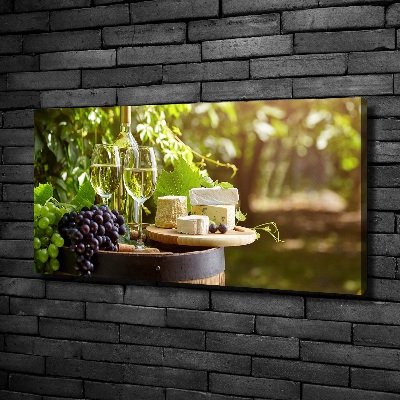 Canvas wall art Wine and snacks