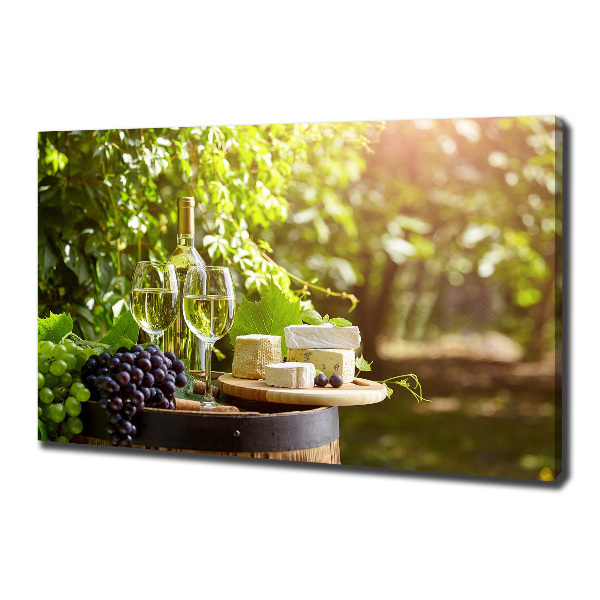 Canvas wall art Wine and snacks