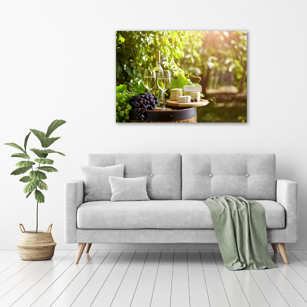 Canvas wall art Wine and snacks