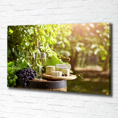 Canvas wall art Wine and snacks