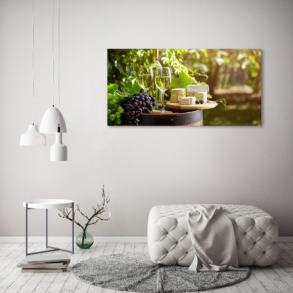 Canvas wall art Wine and snacks