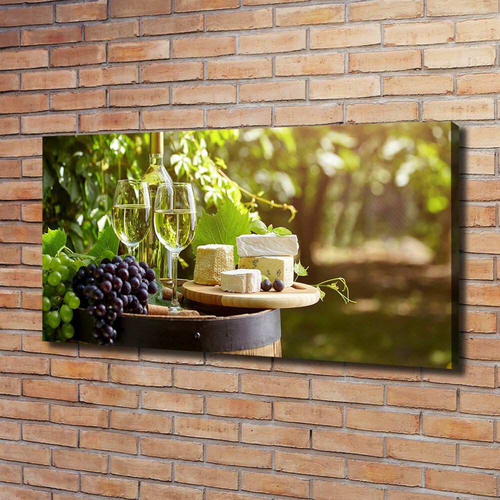 Canvas wall art Wine and snacks