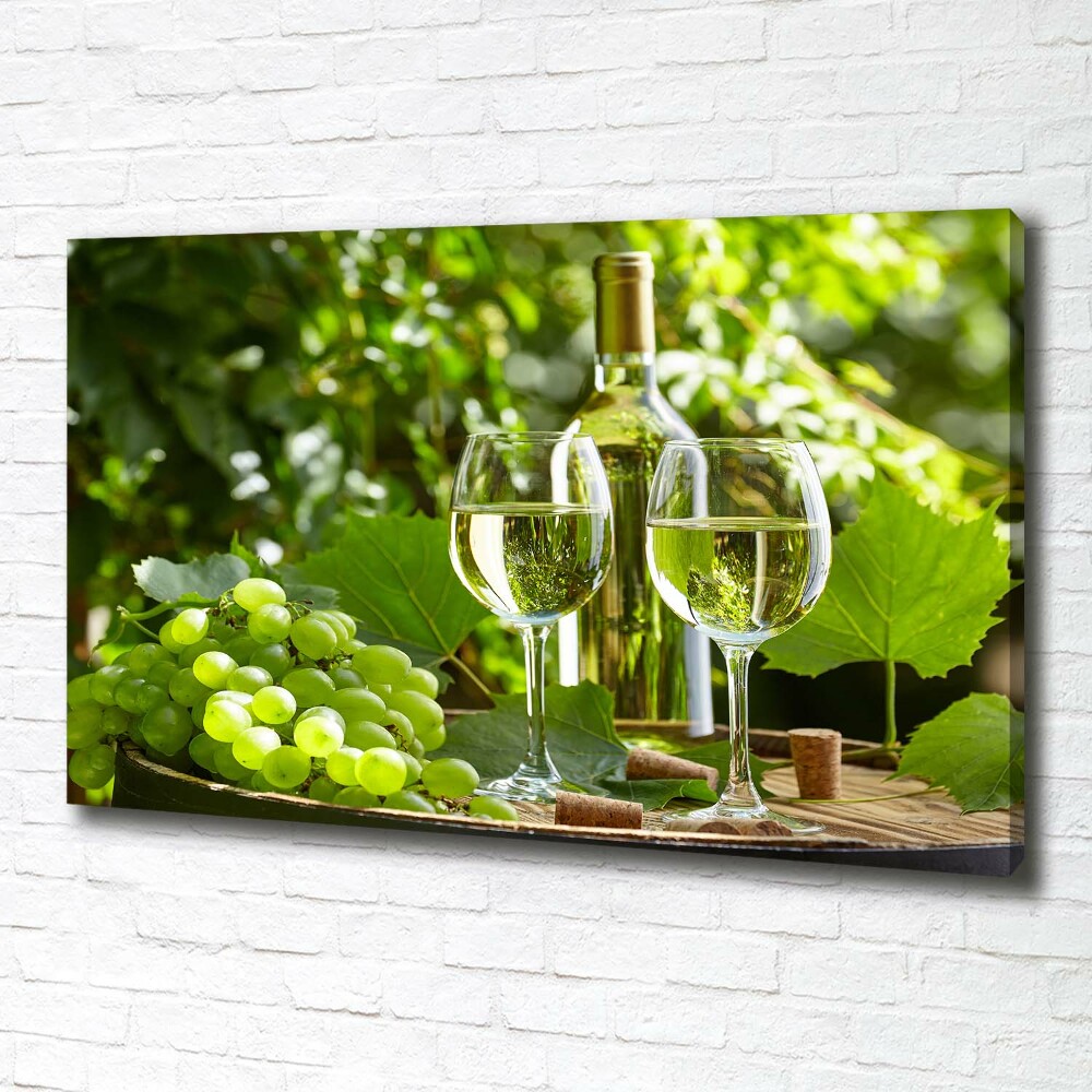 Canvas wall art White wine and fruit